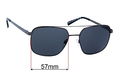 Alex Perry AP Men Sun Rx 17 Replacement Lenses 57mm wide 