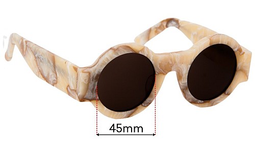 Sunglass Fix Lentilles de Remplacement pour Gorman Polly - 45mm Wide Gorman Polly Lentilles de Remplacement 45mm wide