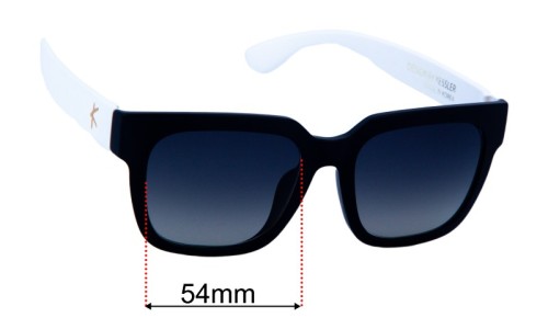 Sunglass Fix Replacement Lenses for Kessler Cloud - 54mm Wide 