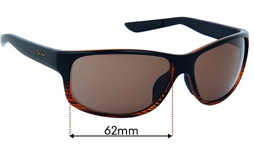 Maui Jim MJ840 Kaiwi Channel Replacement Sunglass Lenses - 62mm 