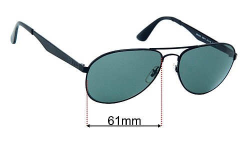 Sunglass Fix Ersatzgläser für Ray Ban RB3549 - 61mm Wide Ray Ban RB3549 Ersatzlinsen 61mm wide