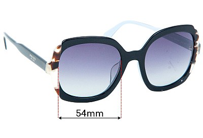 Prada SPR16U-F Replacement Lenses 54mm wide 