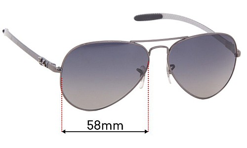 Sunglass Fix Ersatzgläser für Ray-Ban RB8317-CH - 58mm Wide 