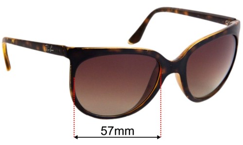 Ray Ban RB4126 Replacement Lenses 57mm wide 