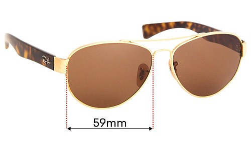 Sunglass Fix Replacement Lenses for Ray-Ban RB3491 - 59mm Wide 