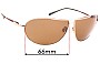 Sunglass Fix Lentilles de Remplacement pour Serengeti Salto - 66mm Wide 