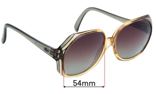 Sunglass Fix Lentes de Repuesto para Christian Dior 2035 - 54mm Wide Sunglass Fix Lentes de Repuesto para Christian Dior 2035 - 54mm Wide