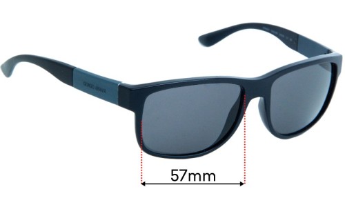 Sunglass Fix Replacement Lenses for Giorgio Armani AR 8057 - 57mm Wide 