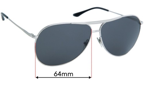 Sunglass Fix Replacement Lenses for Sunglass Hut HU 1006 - 64mm Wide 