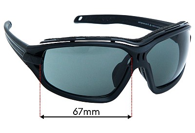Adidas A194 Evil Eye Evo Pro S  Replacement Lenses 67mm wide 
