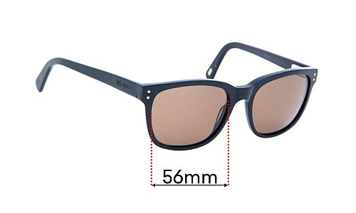 Sunglass Fix Lentes de Repuesto para Bill Bass Dionysus - 56mm Wide 