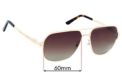 Cartier CT0165S Replacement Lenses 60mm wide 