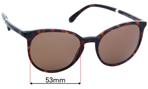 Sunglass Fix Lentilles de Remplacement pour Chanel 5394-H  - 53mm Wide 