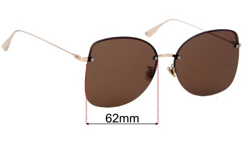 Sunglass Fix Lentes de Repuesto para Christian Dior Stellaire 7/F - 62mm Wide Sunglass Fix Lentes de Repuesto para Christian Dior Stellaire 7/F - 62mm Wide