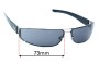 Sunglass Fix Replacement Lenses for Emporio Armani EA9041/S - 73mm Wide 