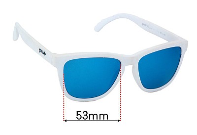 Goodr Iced by Yetis Lentilles de Remplacement 53mm wide 