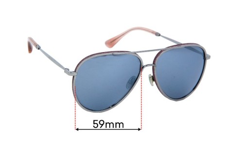 Sunglass Fix Ersatzgläser für Jimmy Choo Triny/S - 59mm Wide Sunglass Fix Ersatzgläser für Jimmy Choo Triny/S - 59mm Wide