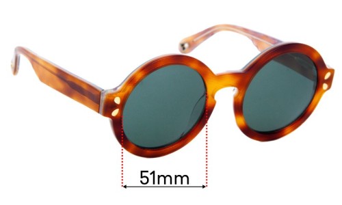 Sunglass Fix Lentilles de Remplacement pour Lucy Folk Round The World Again - 51mm Wide 