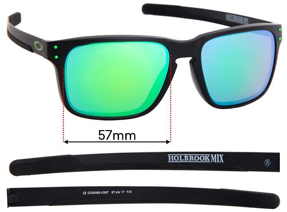 Sunglass Fix Ersatzgläser für Oakley Holbrook Mix OO9385 (Low Bridge Fit) - 57mm Wide Sunglass Fix Ersatzgläser für Oakley Holbrook Mix OO9385 (Low Bridge Fit) - 57mm Wide