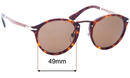 Sunglass Fix Lentes de Repuesto para Persol 3248-S - 49mm Wide 