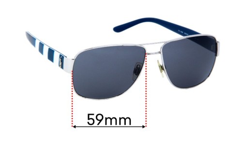 Sunglass Fix Replacement Lenses for Polo Polo PH 3085 - 59mm Wide 