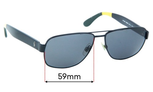 Sunglass Fix Replacement Lenses for Polo Polo PH 3097 - 59mm Wide 