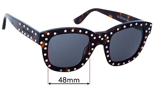 Sunglass Fix Replacement Lenses for Saint Laurent  SL 100 LOU - 48mm Wide 