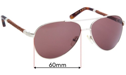 Sunglass Fix Replacement Lenses for Sass & Bide La Paz - 60mm Wide 