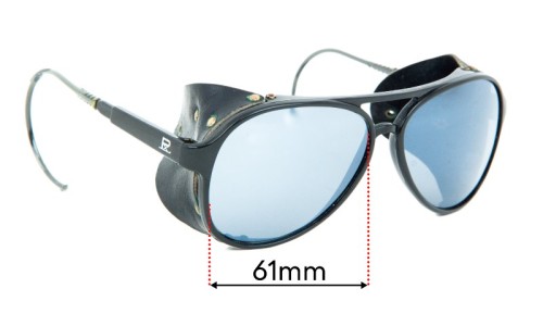 Sunglass Fix Replacement Lenses for Vuarnet Pouilloux 430 Glacier - 61mm Wide 