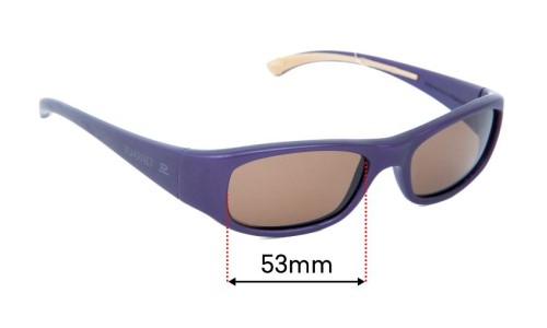 Sunglass Fix Replacement Lenses for Vuarnet Ref 123 - 53mm Wide 
