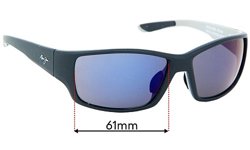 Sunglass Fix Ersatzgläser für Maui Jim MJ810 Local Kine - 61mm Wide 