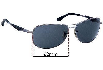 Ray-Ban RB3519 Ersatzlinsen 62mm wide 