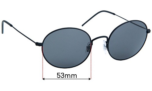 Sunglass Fix Replacement Lenses for Ray-Ban RB3594 Beat - 53mm Wide 