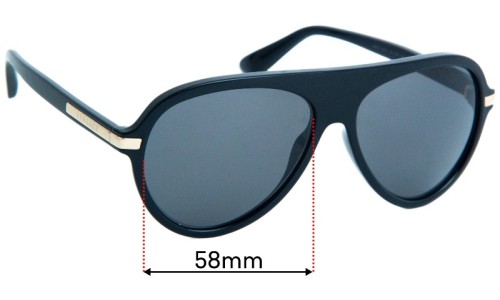 Sunglass Fix Ersatzgläser für Versace MOD 4321 - 58mm Wide 