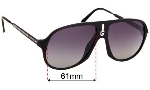 Sunglass Fix Lentes de Repuesto para Carrera 5547 - 61mm Wide 