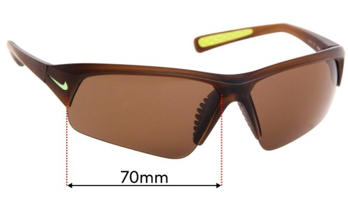 Sunglass Fix Replacement Lenses for Nike EV0679 Skylon ACE PRO - 70mm Wide 
