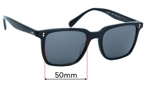 Oliver Peoples Lachman Sun OV5419SU Replacement Sunglass Lenses - 50mm wide 