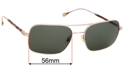Sunglass Fix Replacement Lenses for Oliver Peoples OV1149S De Oro - 56mm Wide 