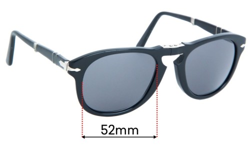 Sunglass Fix Ersatzgläser für Persol 9714-V-M - 52mm Wide 