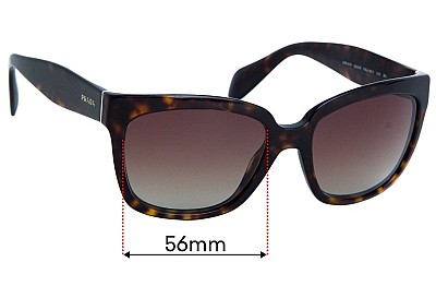 Prada SPR07P & PR07PS Replacement Lenses 56mm wide 