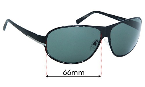 Sunglass Fix Replacement Lenses for Prada SPR55F  - 66mm Wide 