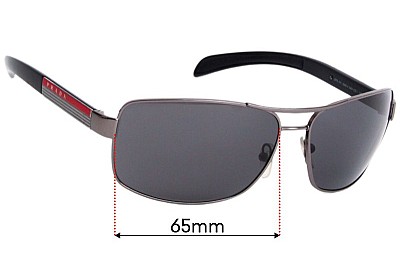 Prada SPS54I Replacement Lenses 65mm wide 