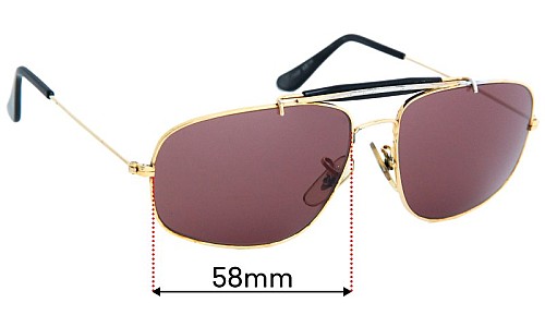Ray-Ban W1699  Replacement Lenses 58mm wide 