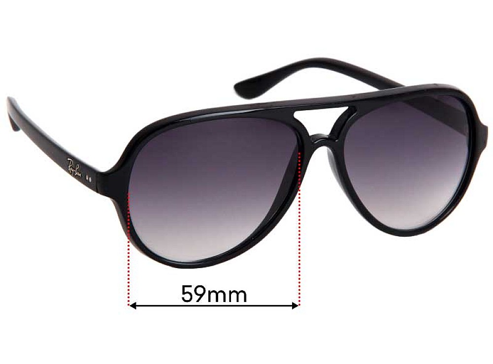 Sunglass Fix Lentes de Repuesto para Ray-Ban RB4125 Cats 5000 - 59mm Wide Sunglass Fix Lentes de Repuesto para Ray-Ban RB4125 Cats 5000 - 59mm Wide