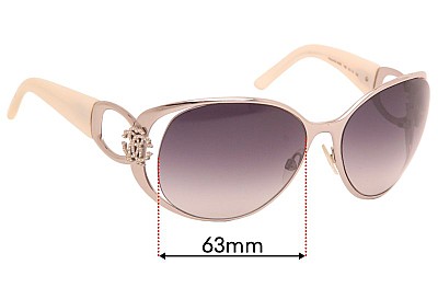 Roberto Cavalli Azzurrite 456S Replacement Lenses 63mm wide 