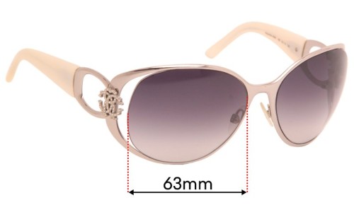 Roberto Cavalli Azzurrite 456S Lentilles de Remplacement 63mm wide 