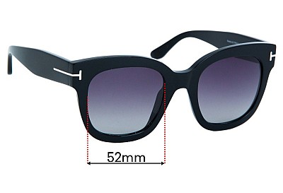 Tom Ford Beatrix-02 TF613  Replacement Lenses 52mm wide 