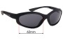 Sunglass Fix Lentes de Repuesto para Wiley X Wiley X XL-1 - 62mm Wide 
