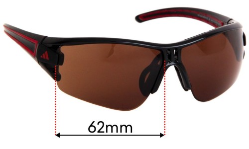 Adidas A412 Evil Eye Halfrim XS Replacement Lenses 62mm wide 