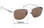Sunglass Fix Replacement Lenses for Lacoste L201SPC - 54mm Wide 